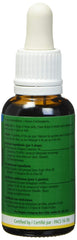 Joy of the Mountains oregano oil label close-up highlighting organic certification