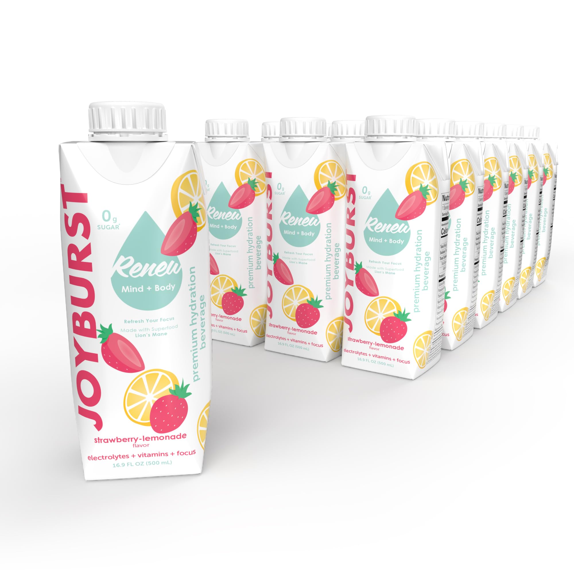 JOYBURST refreshing splash image conveys thirst-quenching strawberry-lemonade flavor
