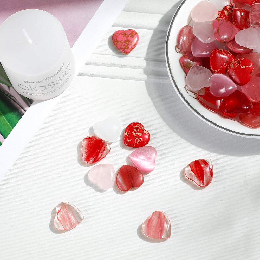 Joyfolk 120-piece heart stone set for versatile celebrations and gifts