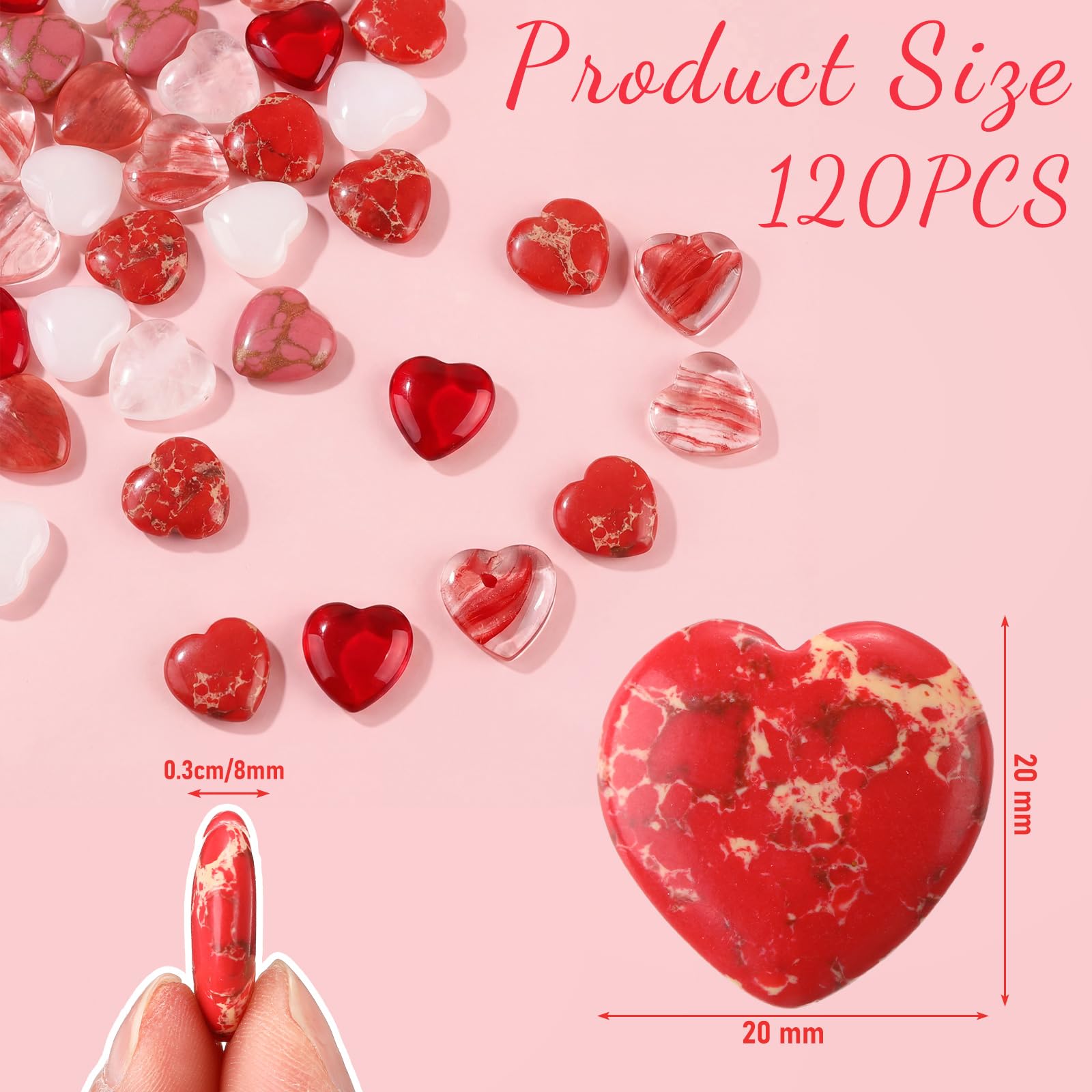 Joyfolk red heart stones shine as romantic gifts and keepsakes