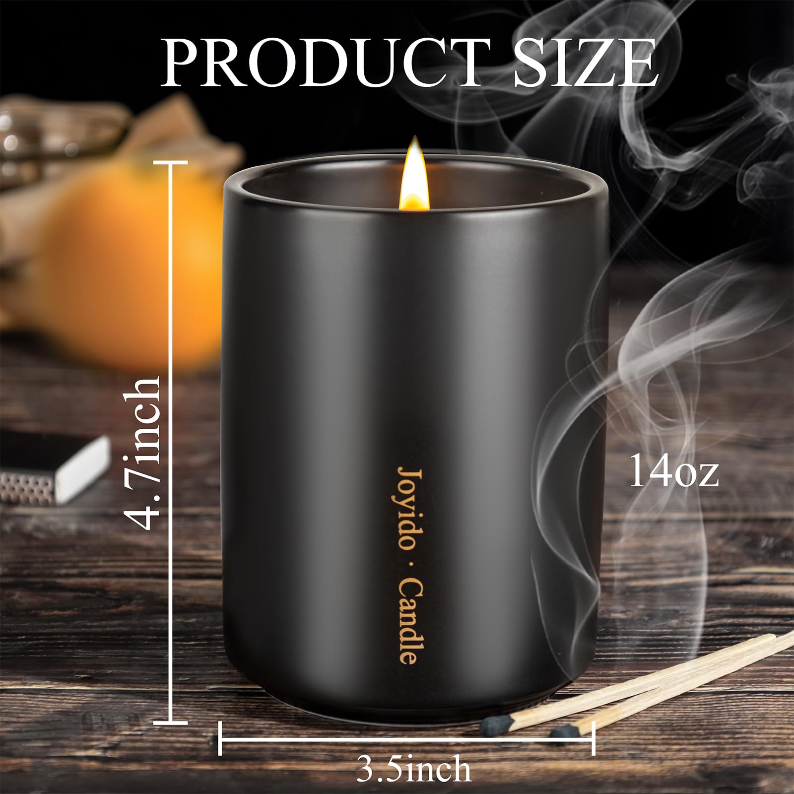 Joyido black ceramic jar with lid elevates decor while sealing fragrance