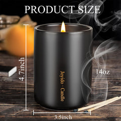 Joyido black ceramic jar with lid elevates decor while sealing fragrance