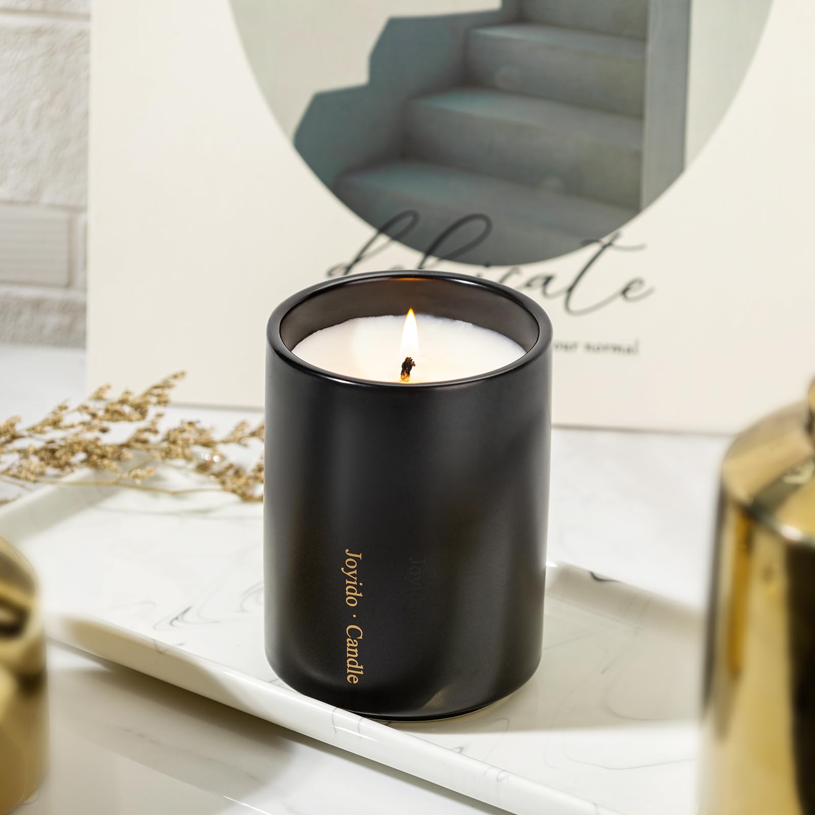 Joyido elegant home decor candle enhances mood with premium fragrance