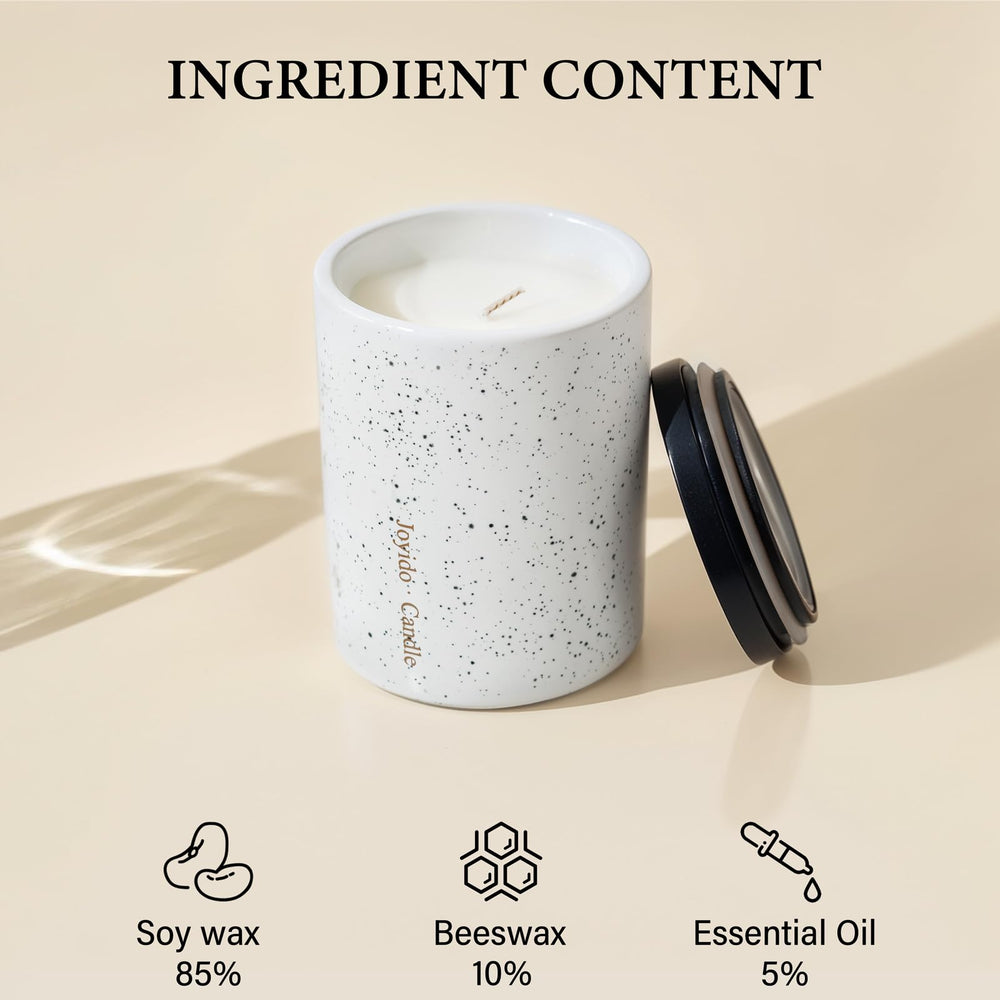 Joyido long-burn candle delivers extended fragrance for relaxing evenings.