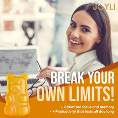 Joyli Tyrosine Gummies USA-made label on bottle