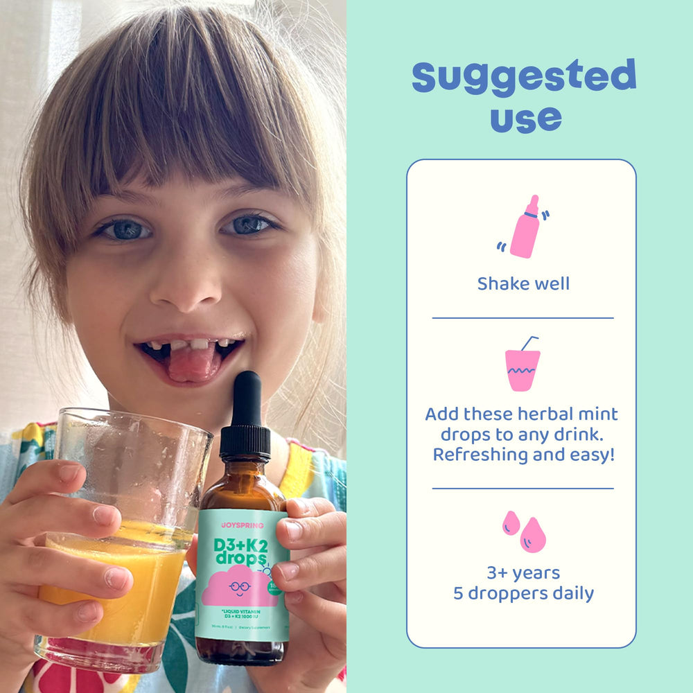 JoySpring bone support drops may support calcium absorption