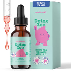 JoySpring DetoxZee bottle-front view with kid-friendly berry flavor for daily use.