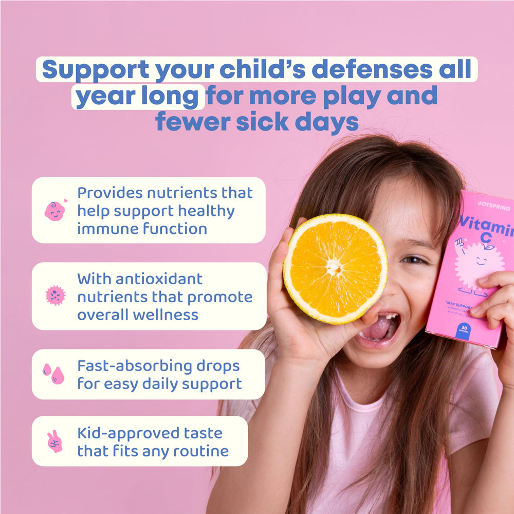 JoySpring Elderberry Zinc Drops bottle highlighting natural immune support