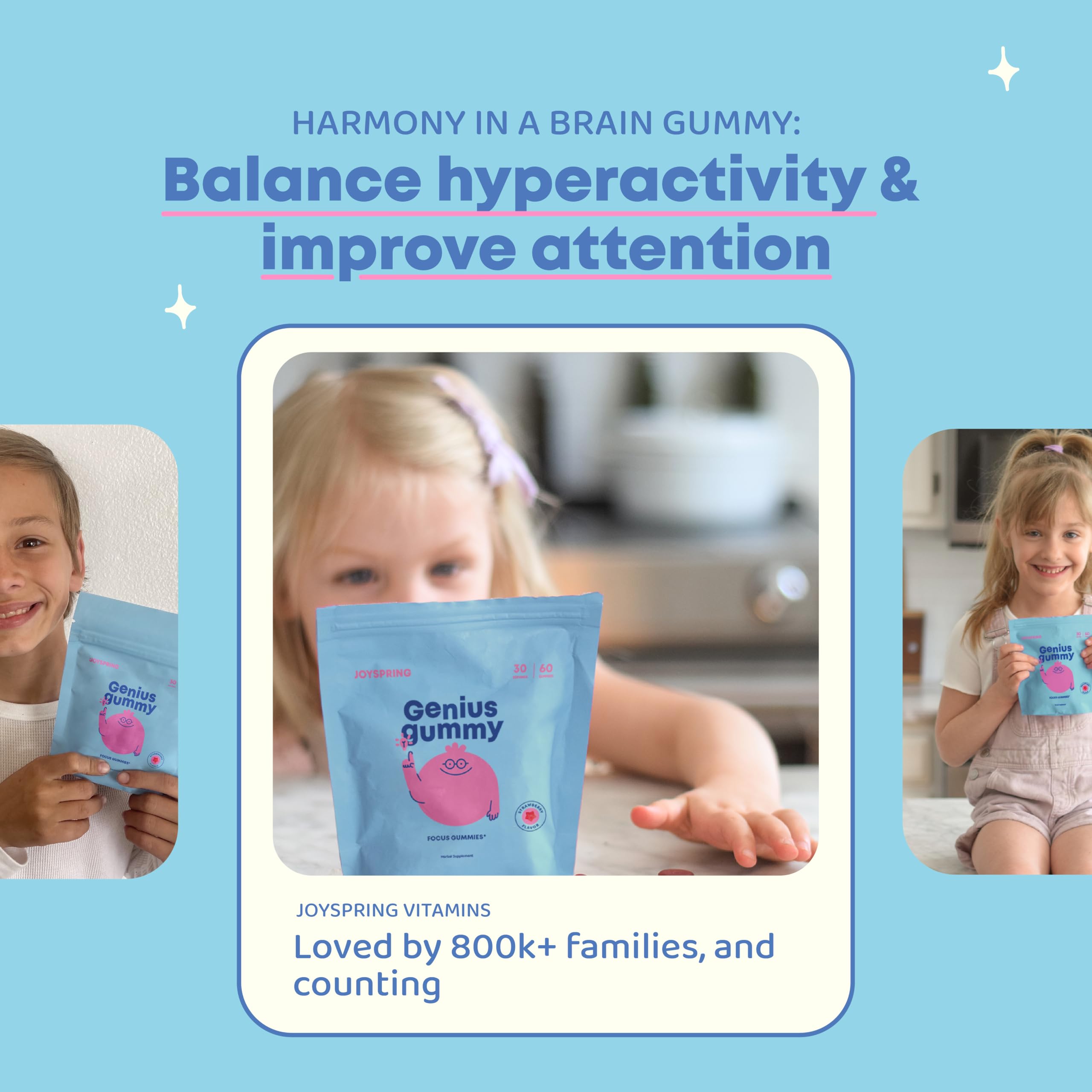 JoySpring Genius Kids Focus Gummies daily dosing visual supports routine and reliable use