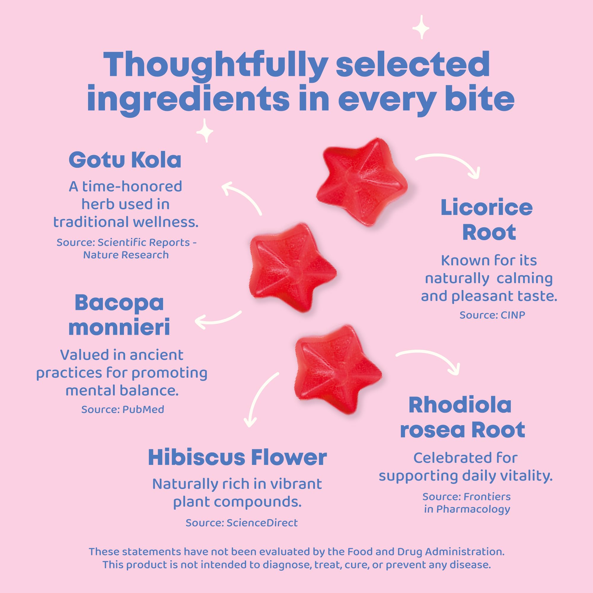 JoySpring Genius Kids Focus Gummies vegan gluten free sugar free badge appeals to parents