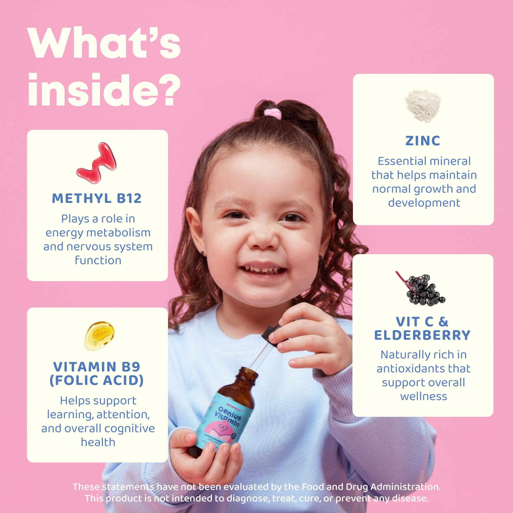 JoySpring B Complex mixed into water for kids' sip