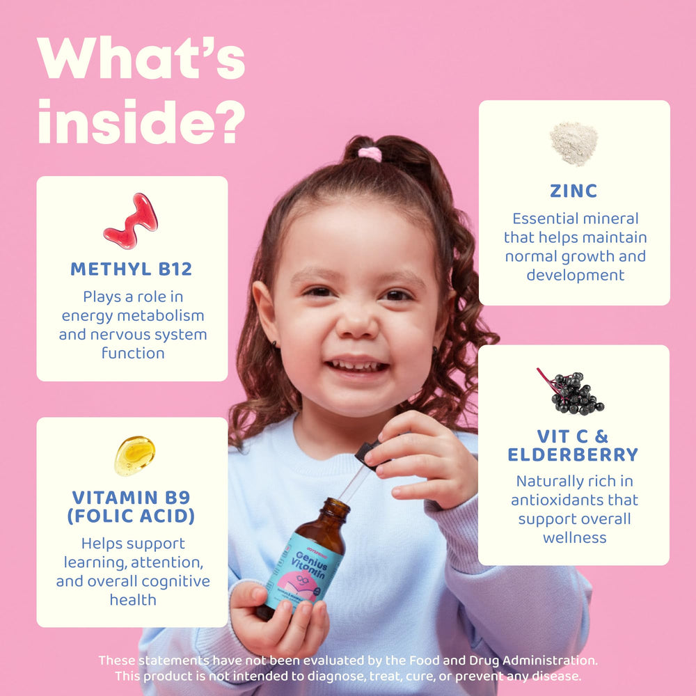 JoySpring B Complex mixed into water for kids' sip