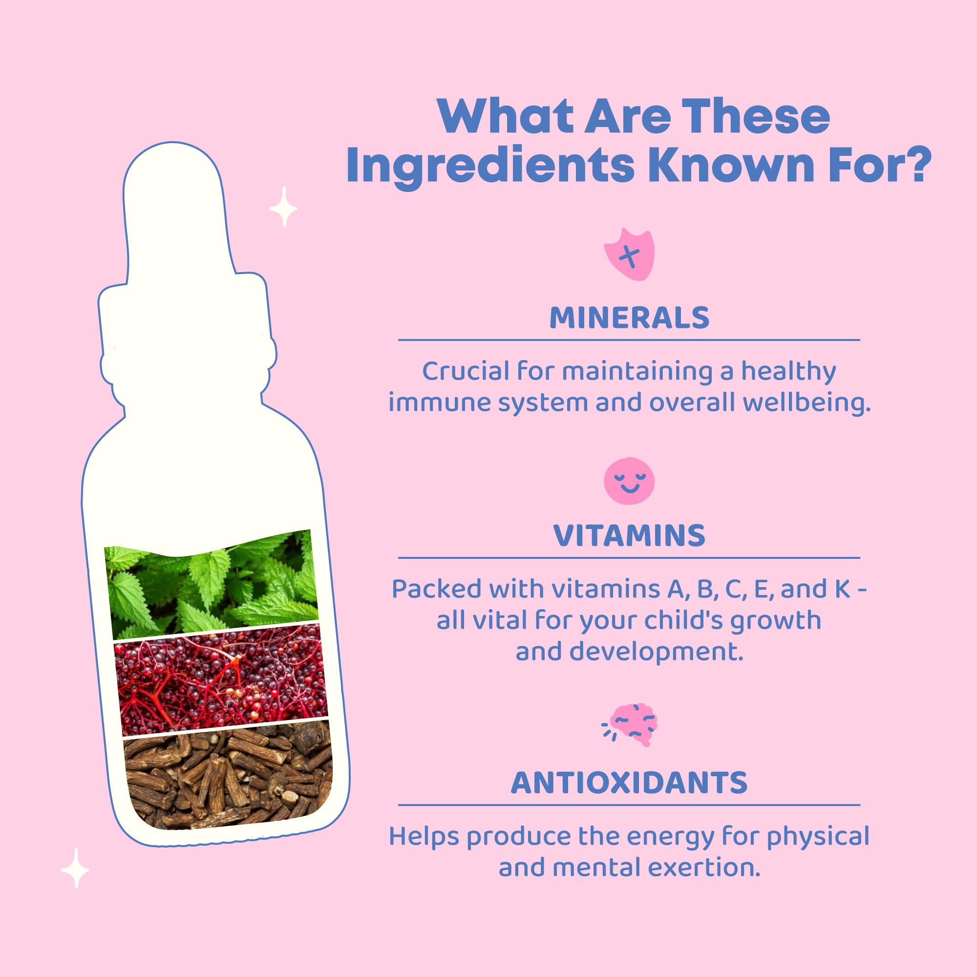 JoySpring Vital Vits elderberry-spirulina ingredients highlight natural nutrients