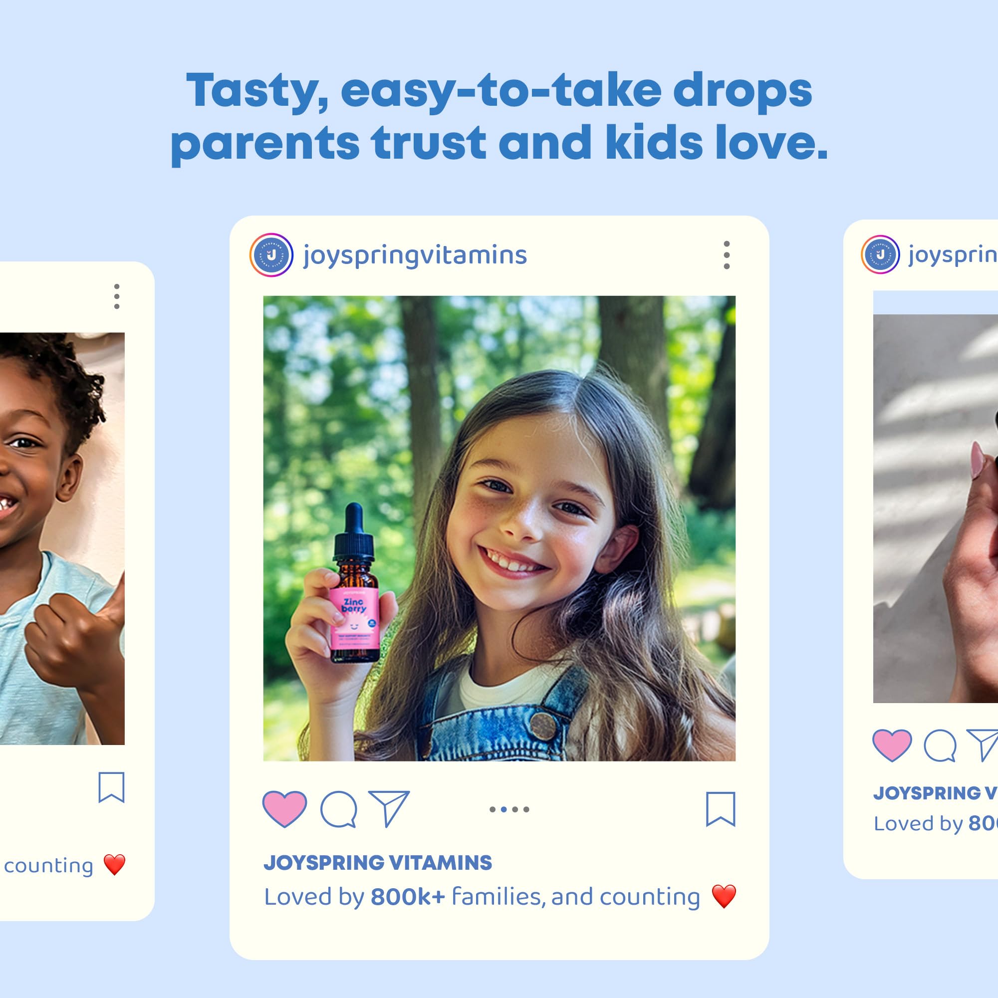 JoySpring ZincBerry US-made packaging signals safety and quality for families.
