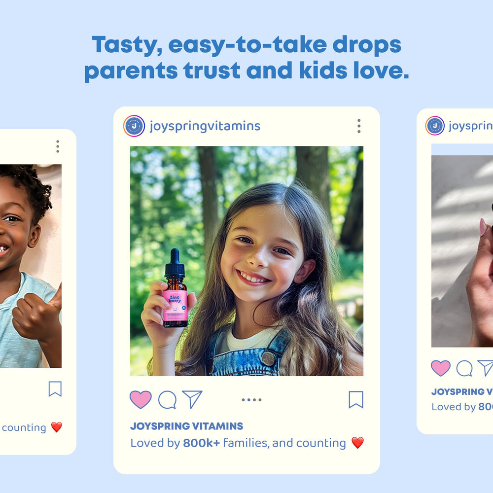 JoySpring ZincBerry US-made packaging signals safety and quality for families.