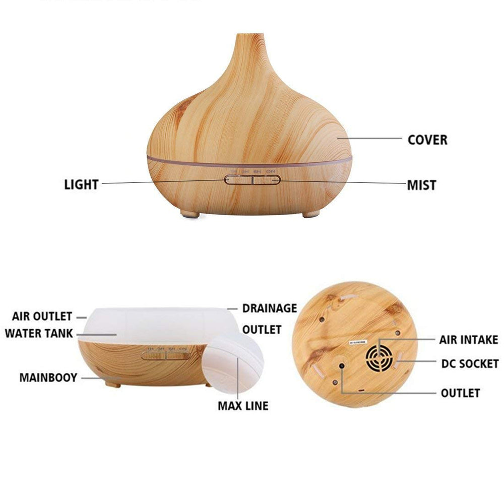 JoySusie diffuser with color-changing LEDs creates a calming ambience.