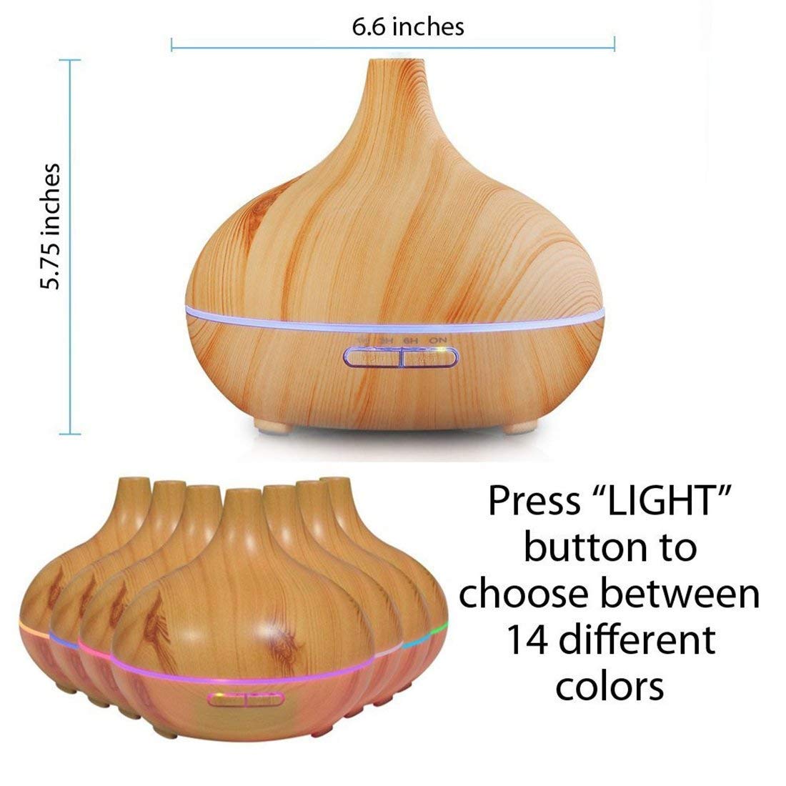 JoySusie diffuser wood-grain brown design delivers dependable mist for daily use.
