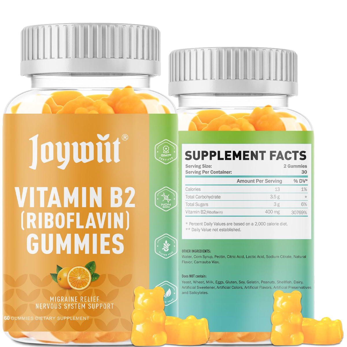 Joywiit B2 Gummies bottle front highlighting convenient energy support