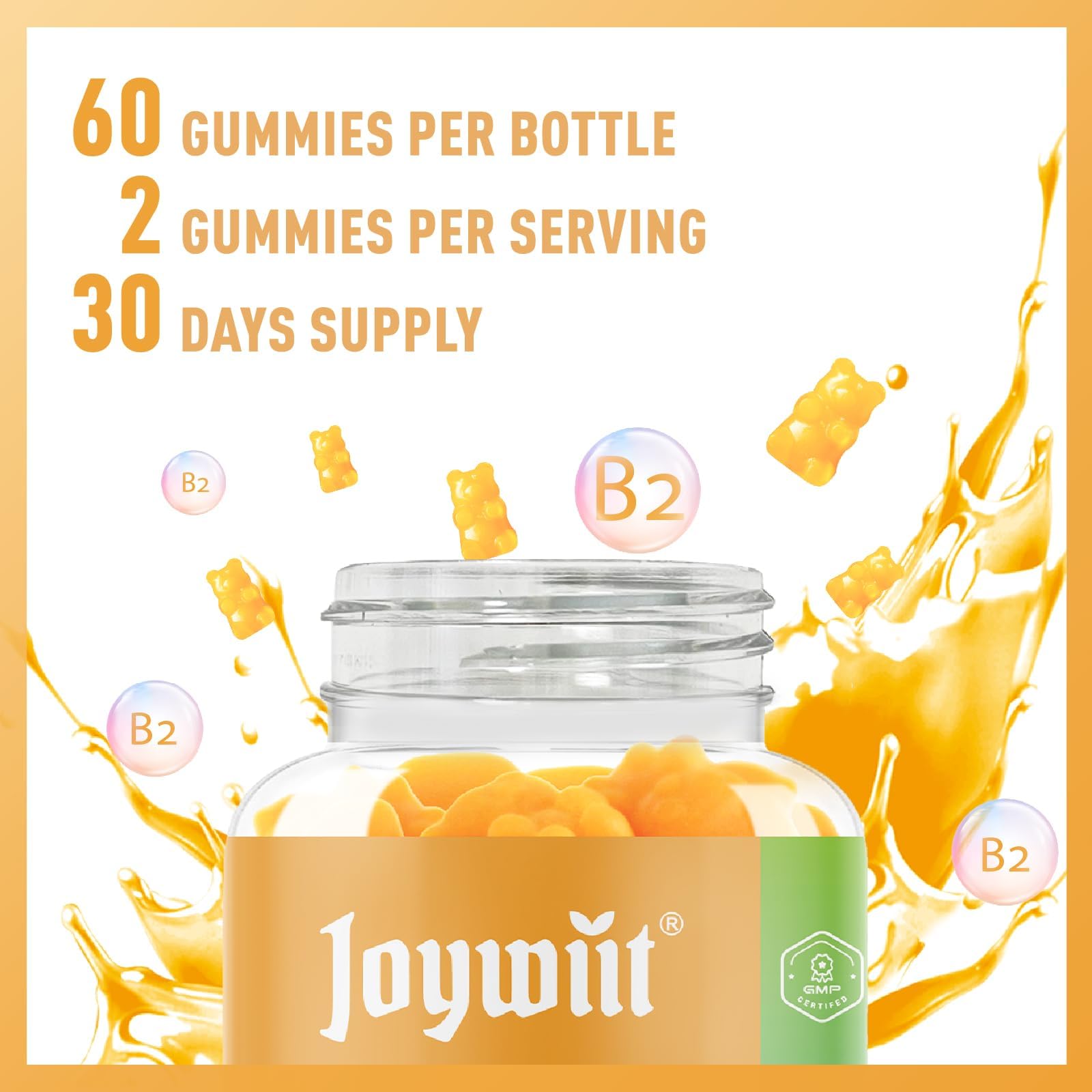 Joywiit B2 Gummies close-up showing soft texture