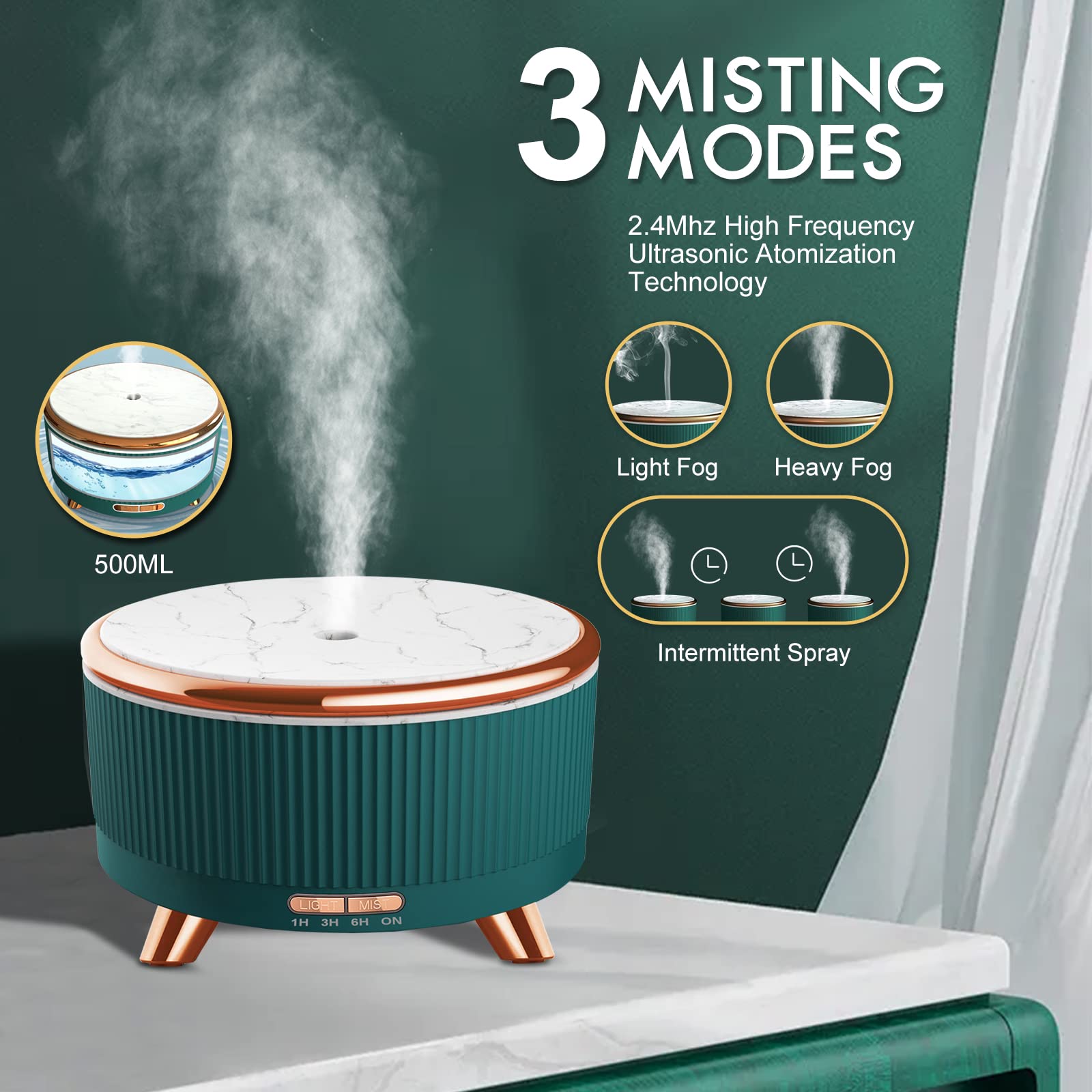 Jpord 500ml tank provides longer fragrance coverage.