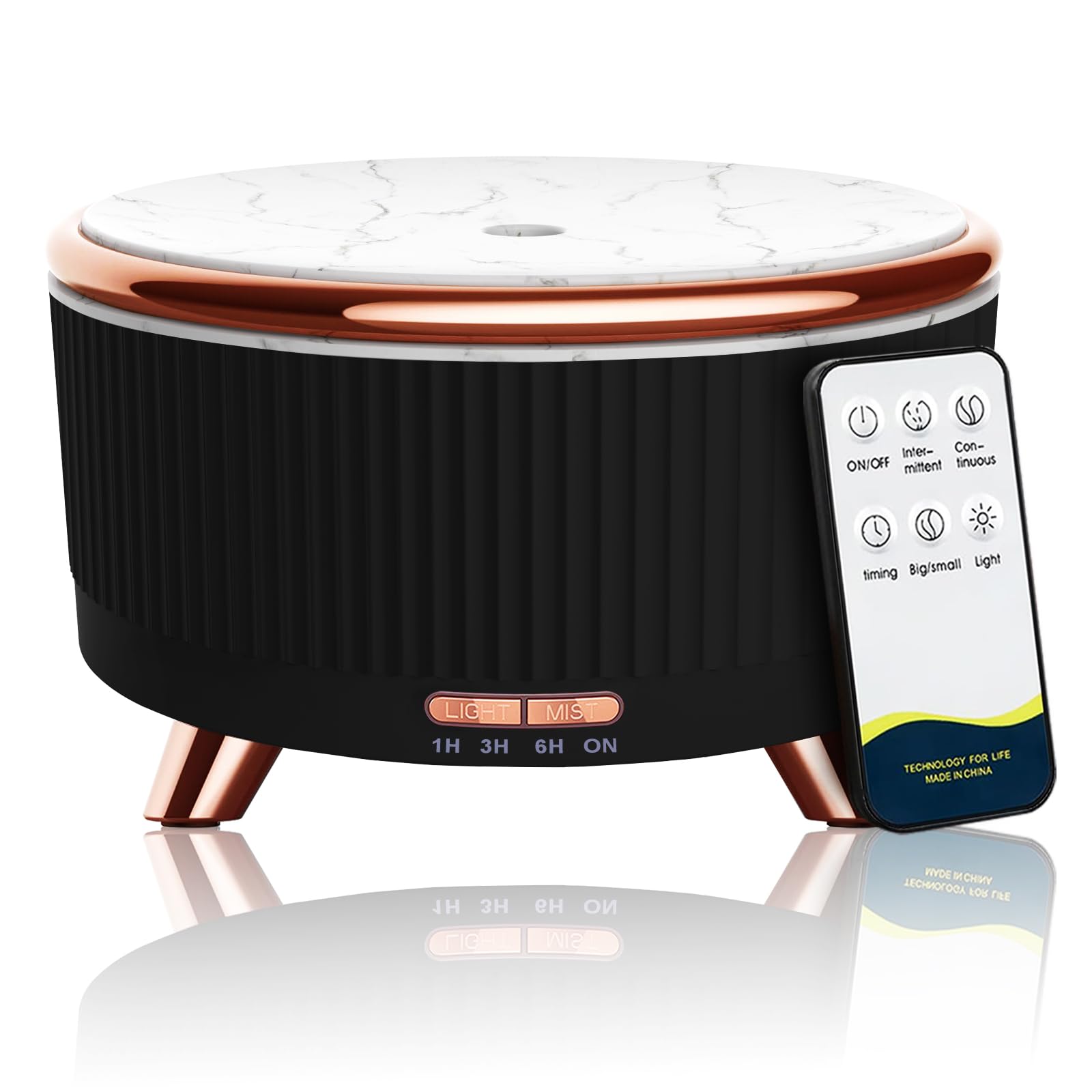 Jpord diffuser marble grain with rose gold finish elevates home decor and mood