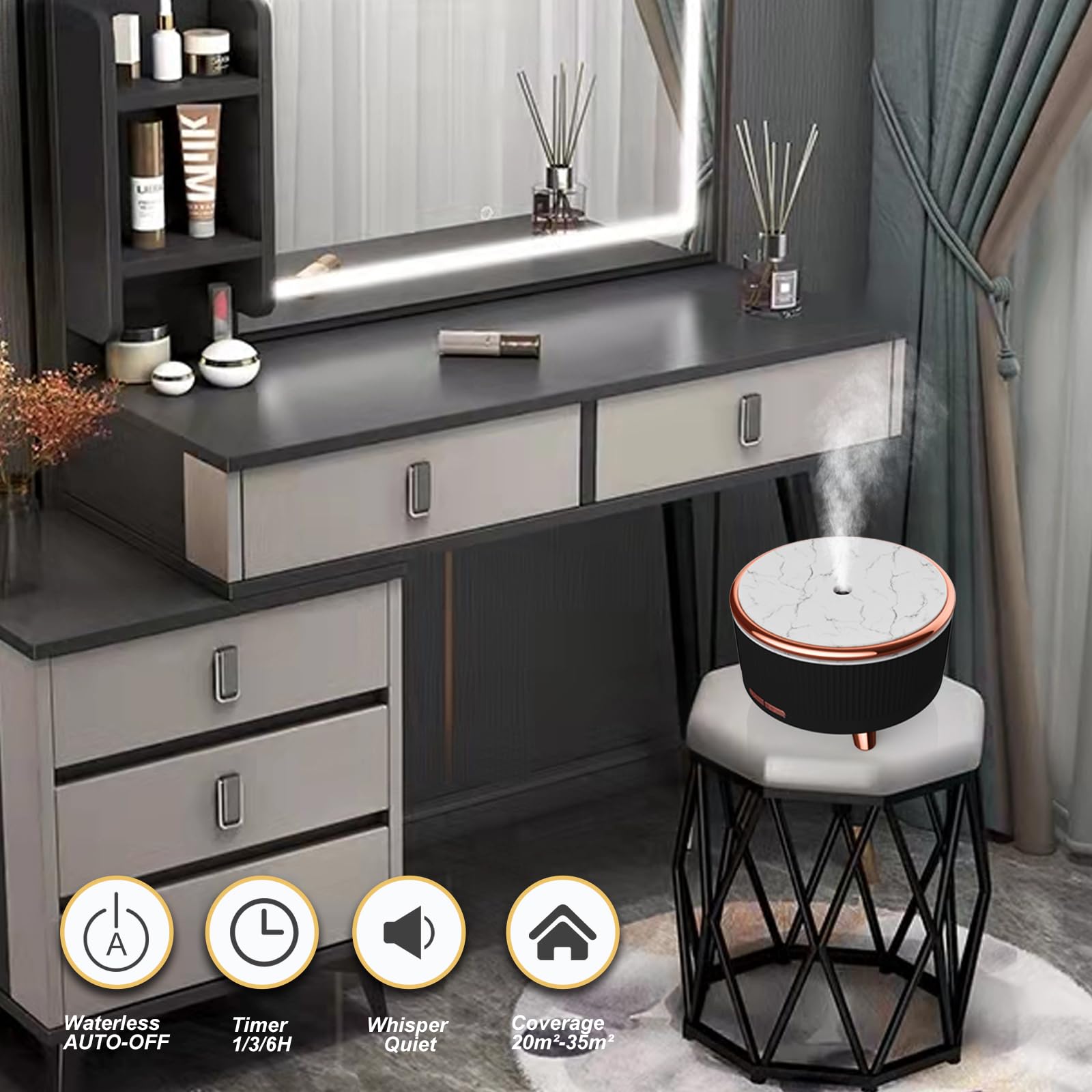 Jpord remote control enables easy mist and light customization