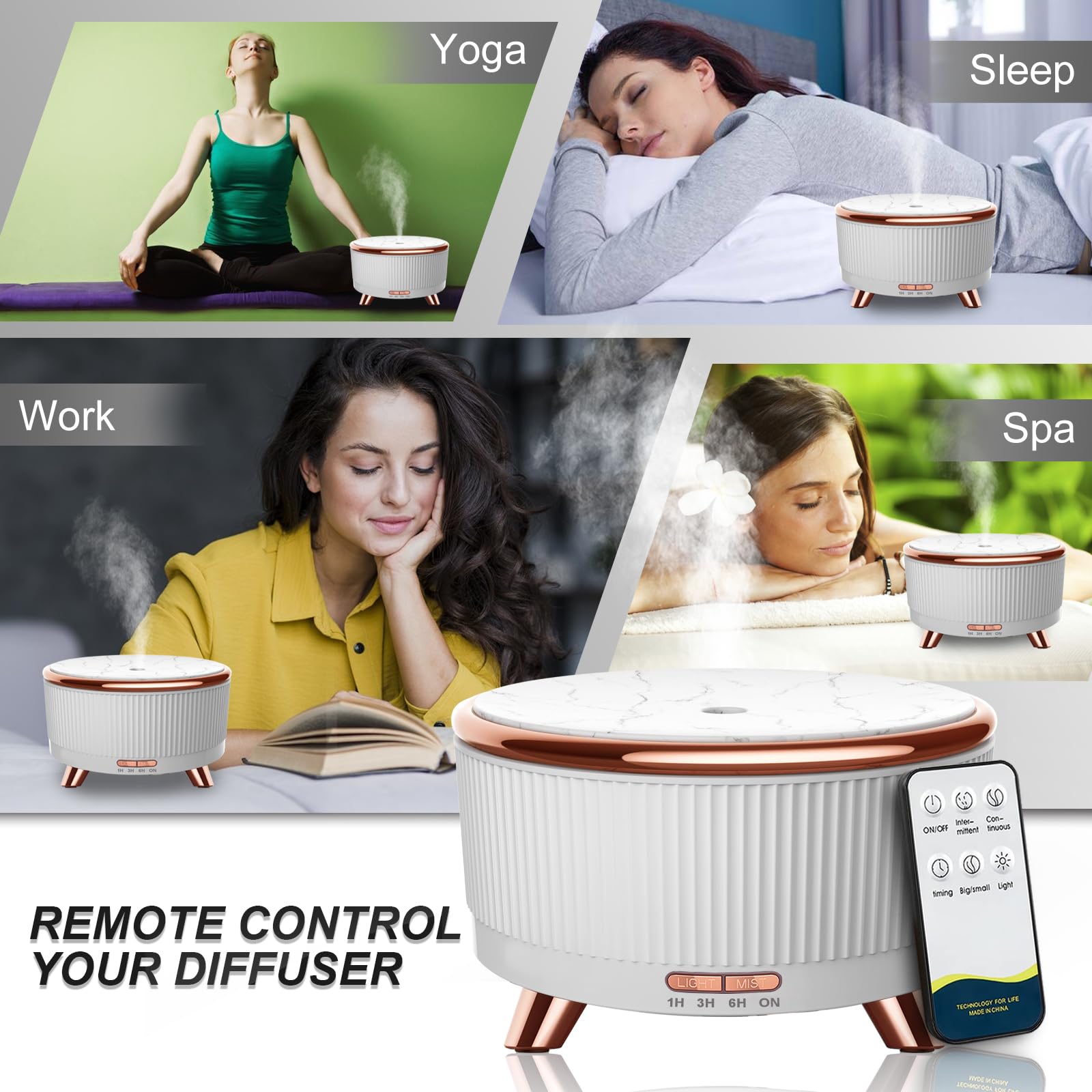 JPORD diffuser demonstrating six mist modes for customizable diffusion