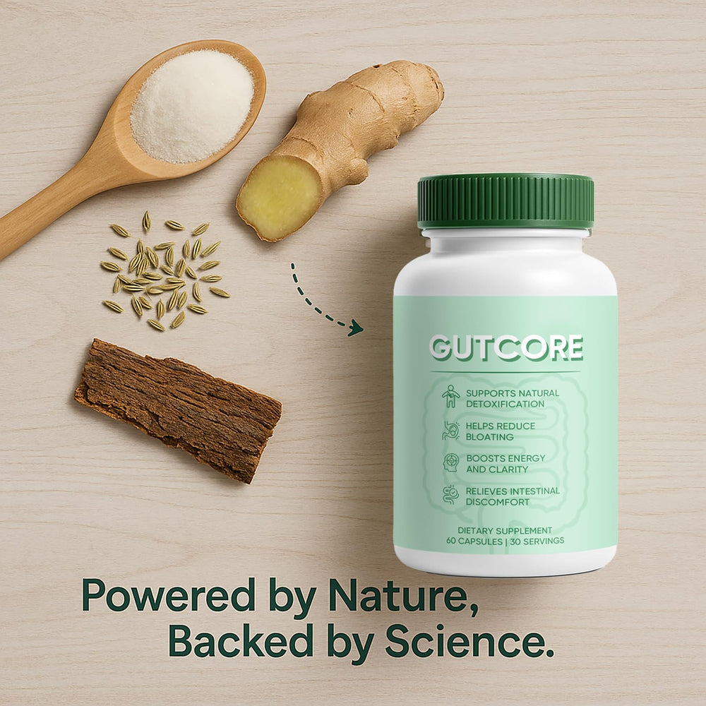 Jqewlg GutCore ingredient-inulin-fennel-ginger-slippery-elm image highlights blend.