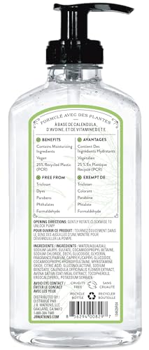 Pouring J.R. Watkins gel hand soap for a quick cleanse.