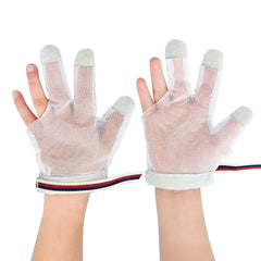 JRBJPDJ thumb-sucking guard gloves on baby hand with breathable fabric