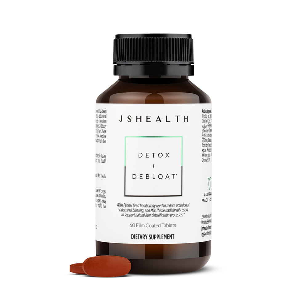 JSHealth Detox Liver bottle front: supports daily wellness and digestion support.