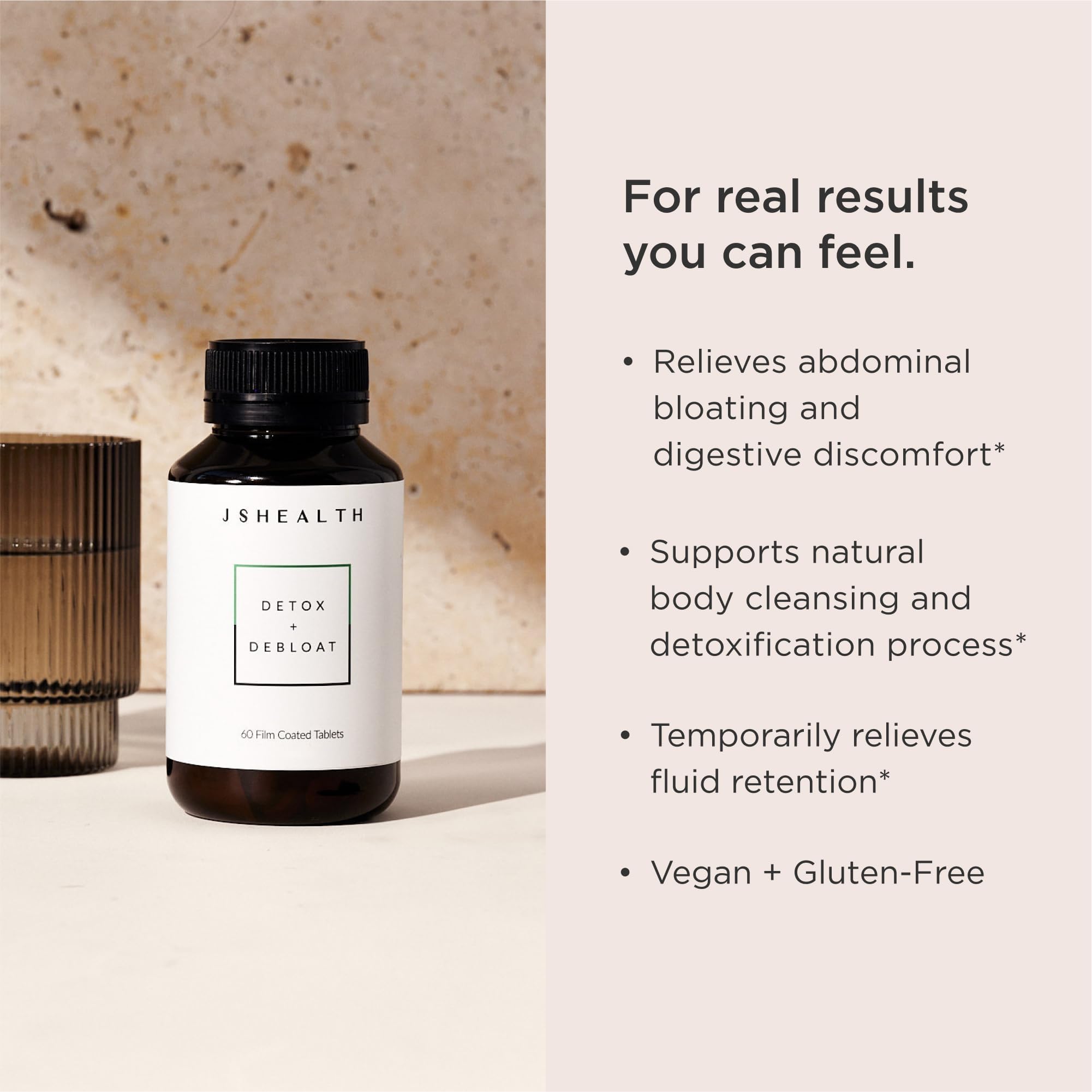JSHealth Detox Liver bottle ingredients highlight milk thistle, turmeric, and fennel for detox support.