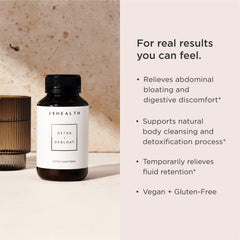 JSHealth Detox Liver bottle ingredients highlight milk thistle, turmeric, and fennel for detox support.