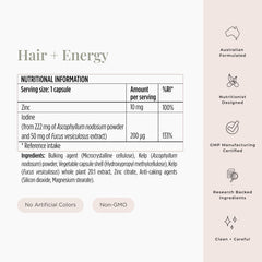 JSHealth Hair and Energy Formula capsules ready for a nourishing daily routine