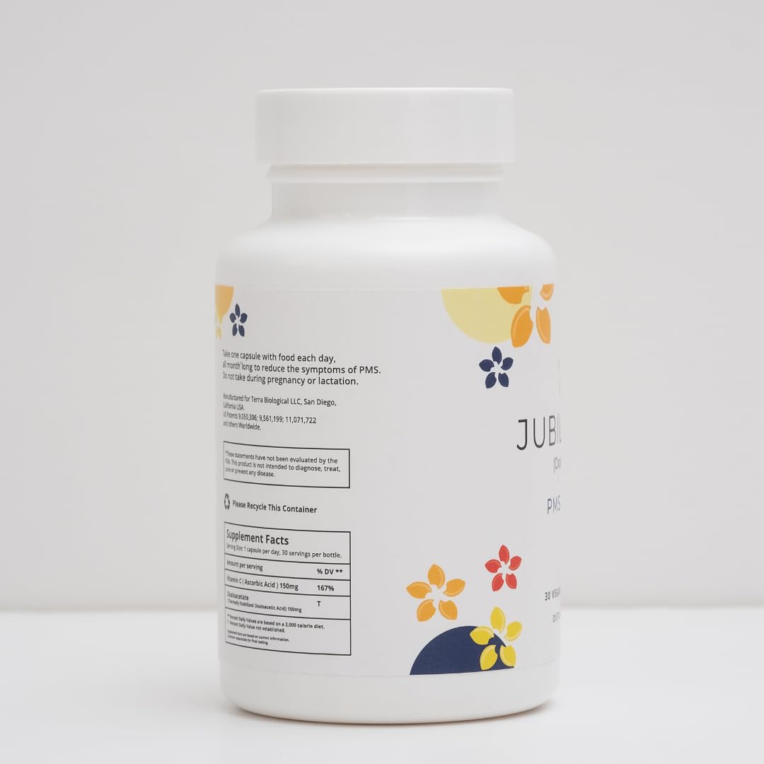 Jubilance PMS Support packaging new look communicates a clean cycle companion.