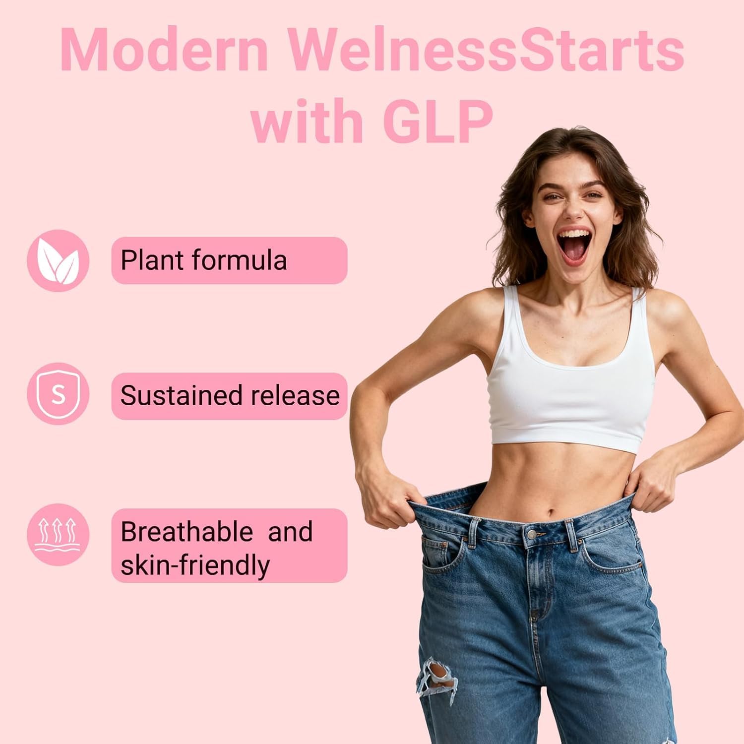 Juebingy GLP-1 patches with 8-hour release for steady support.