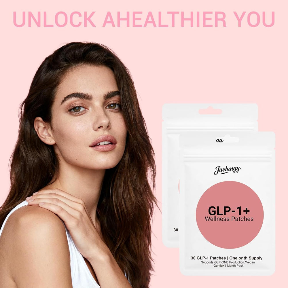Juebingy GLP-1 patch applied to the arm for daily use.