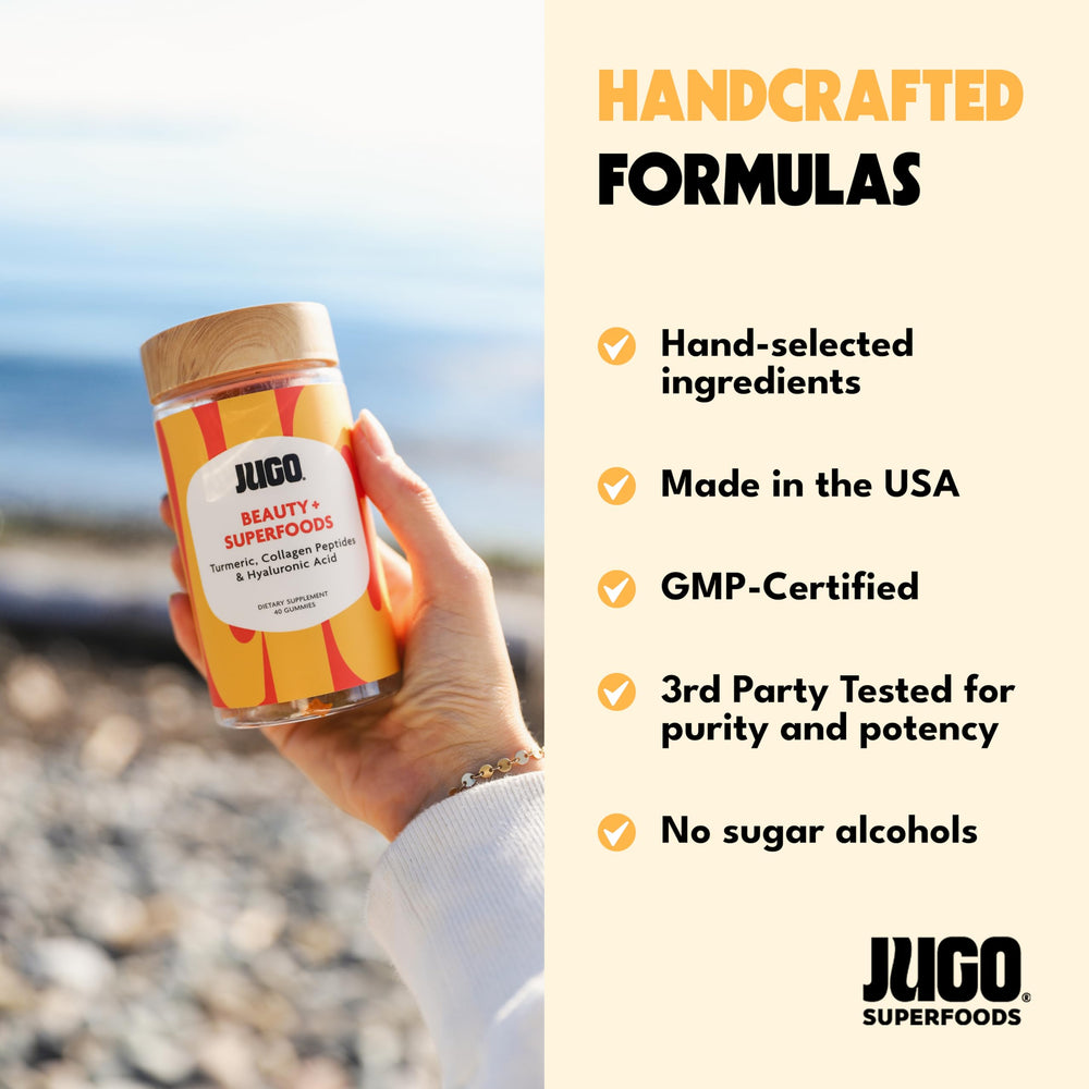 JUGO hyaluronic acid label signals hydration support for skin.
