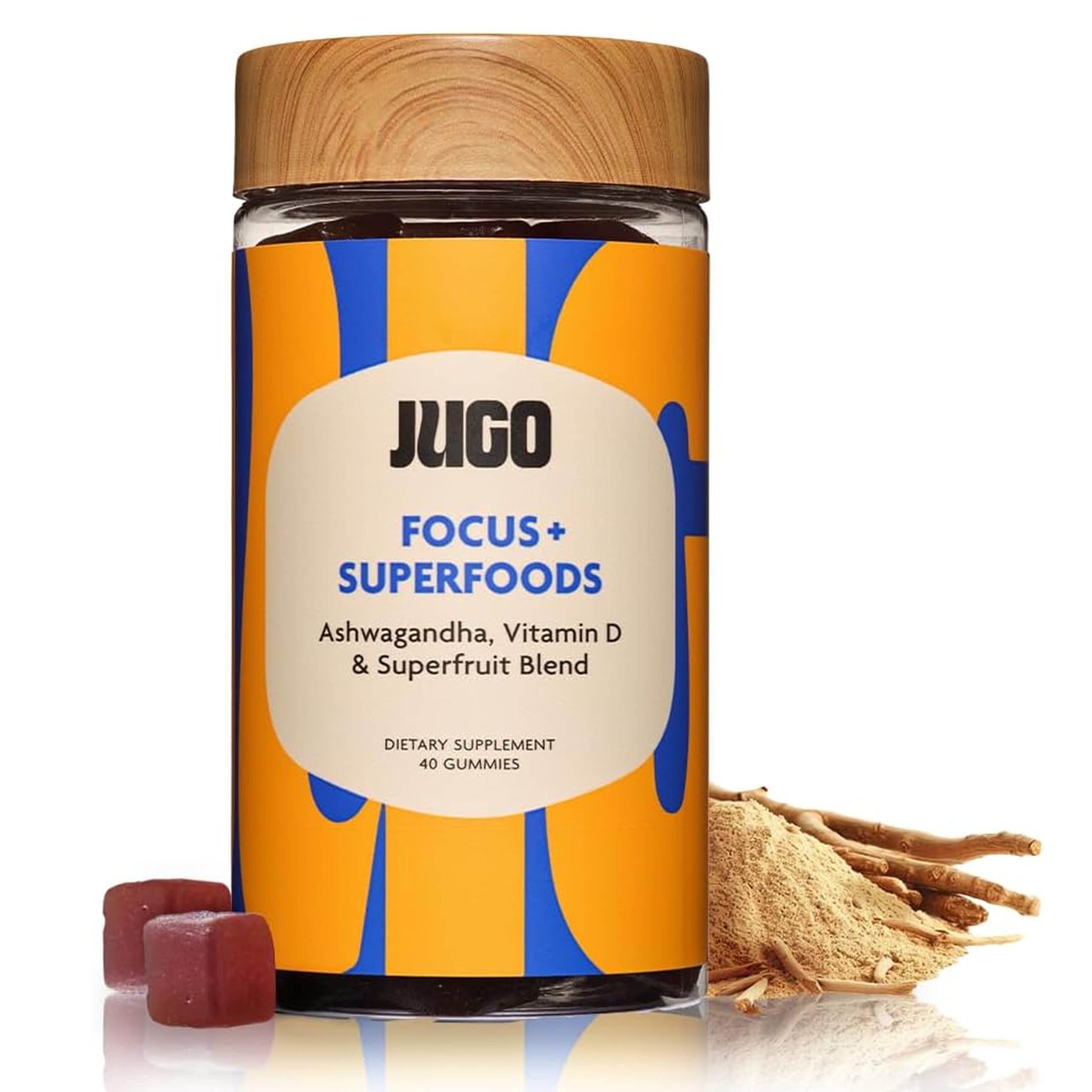 JUGO Focus bottle front with daily focus support