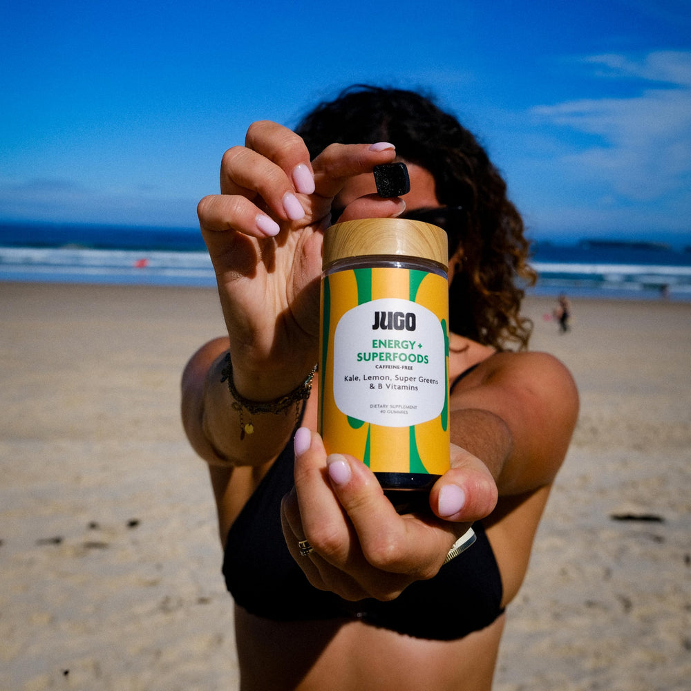 JUGO non-GMO sugar ingredients list image communicates clean nutrition