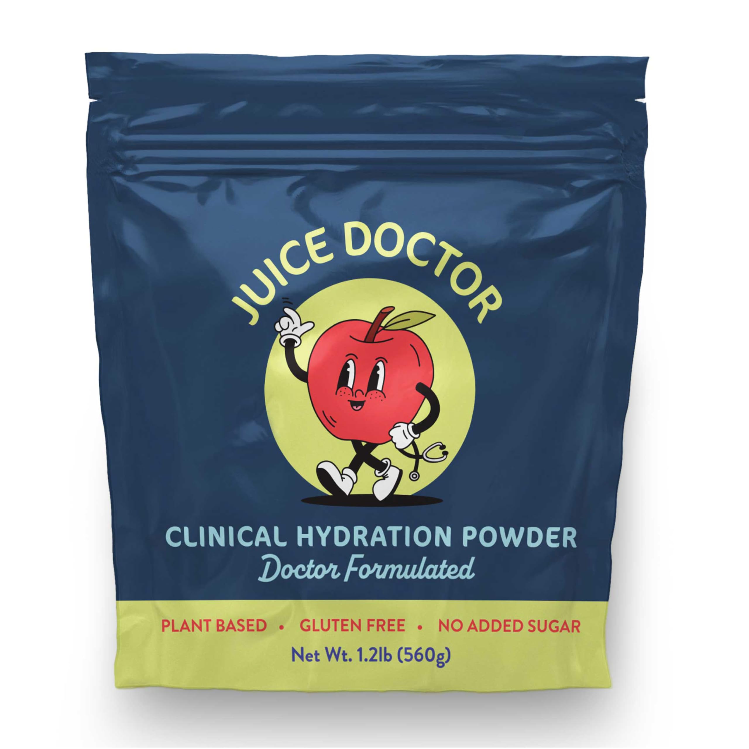 Juice Doctor shake-and-dissolve-in-water sequence for easy preparation.