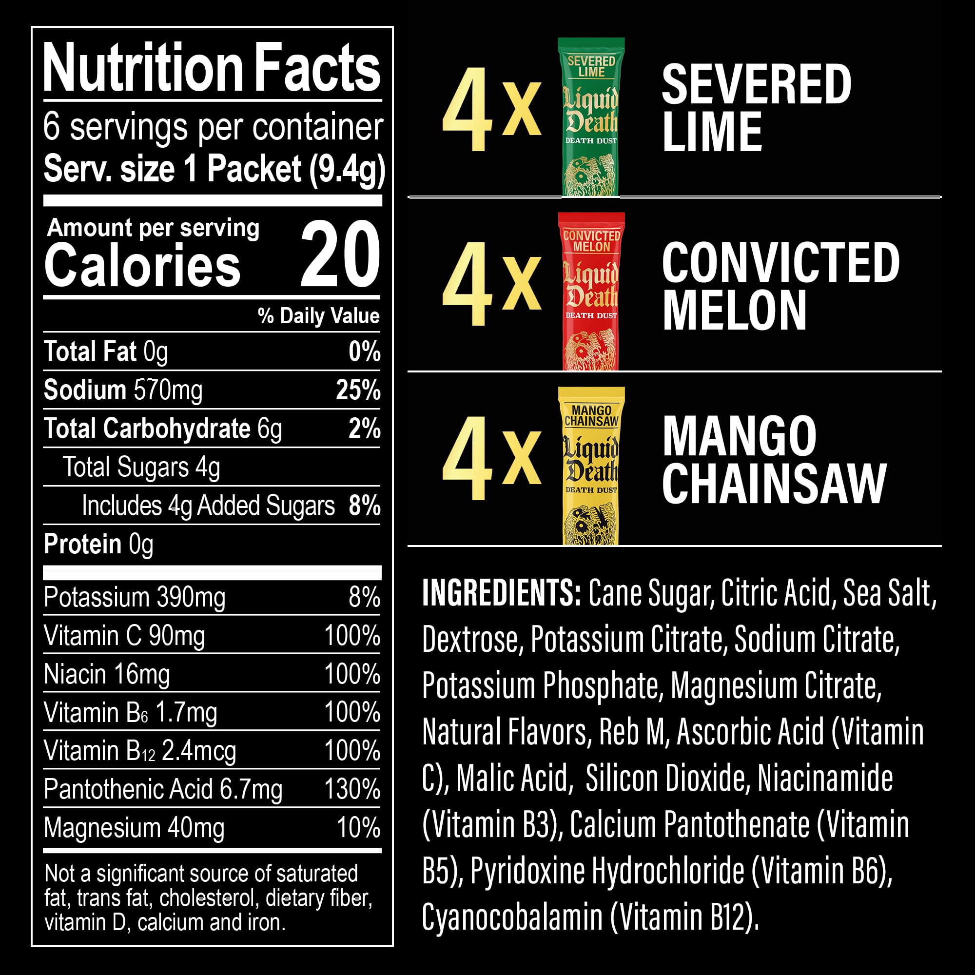 Juicy Mixes Mango Chainsaw sticks provide tropical flavor and quick hydration.