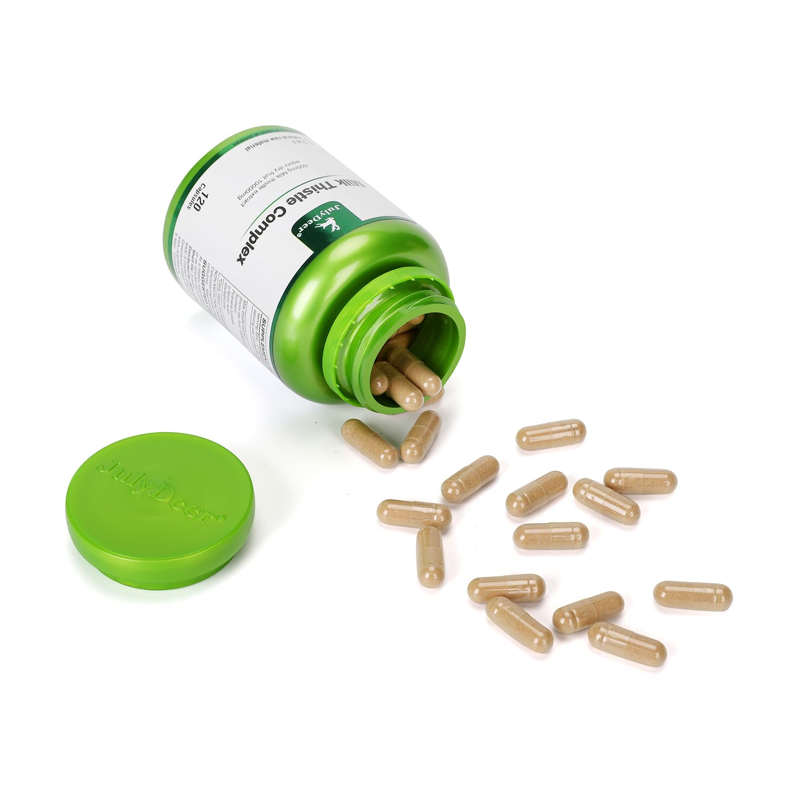 JulyDeer alpha-lipoic acid capsules closeup suggests antioxidant benefits.