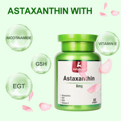 JulyDeer astaxanthin bottle nutrition facts highlighting key ingredients