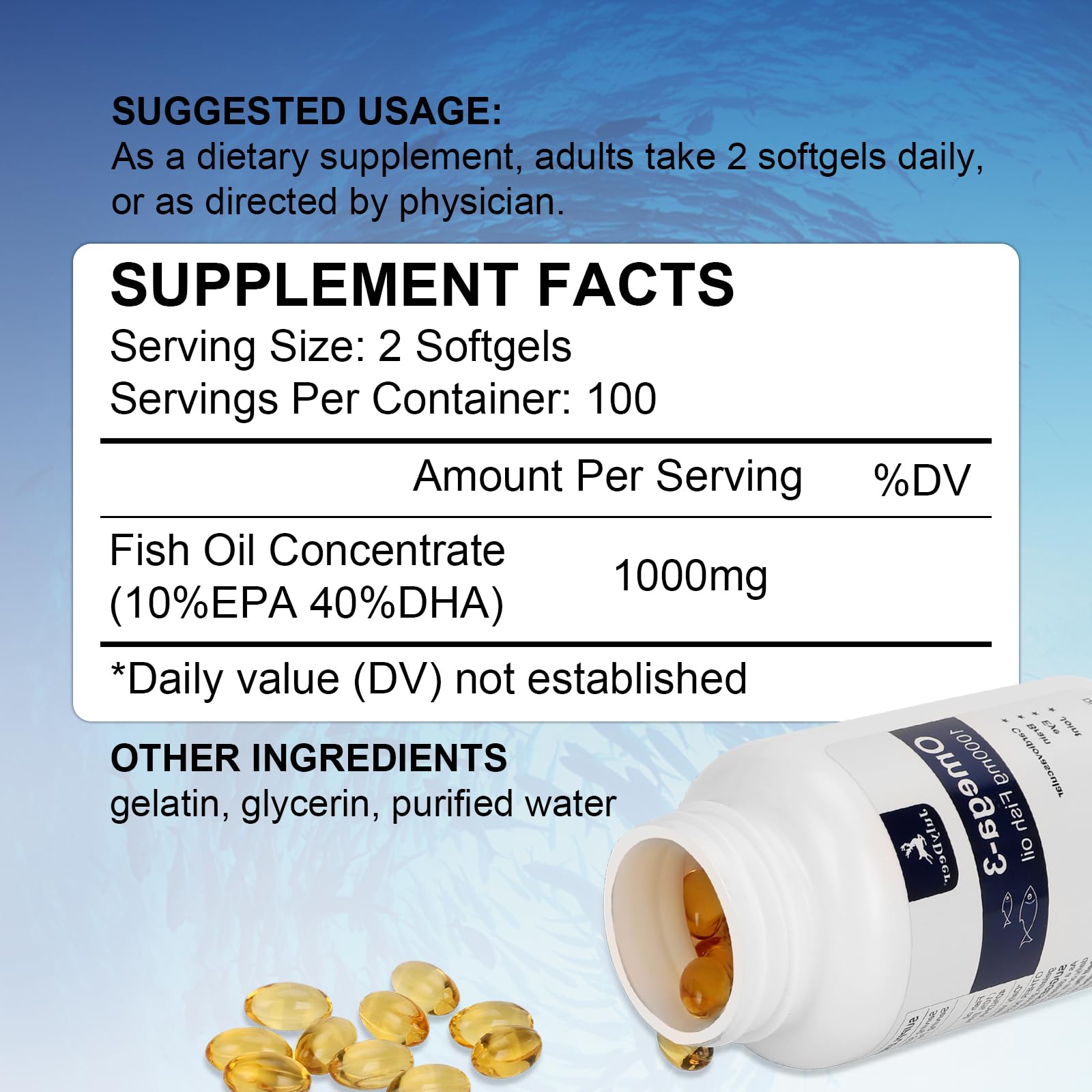JulyDeer omega-3 softgels pack shown for daily dosing convenience.