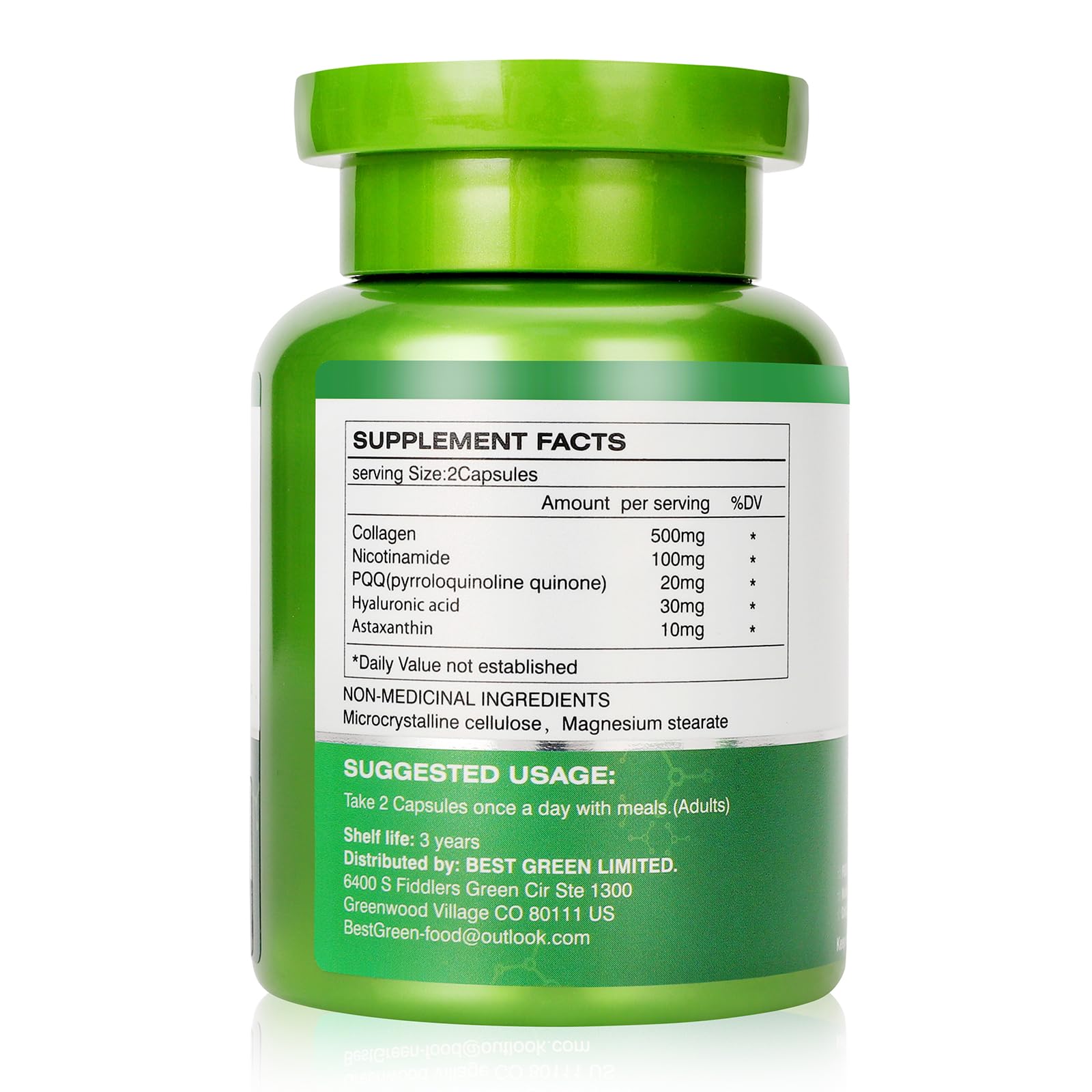 JulyDeer PQQ bottle cap close-up shows 20 mg dosage for clarity.