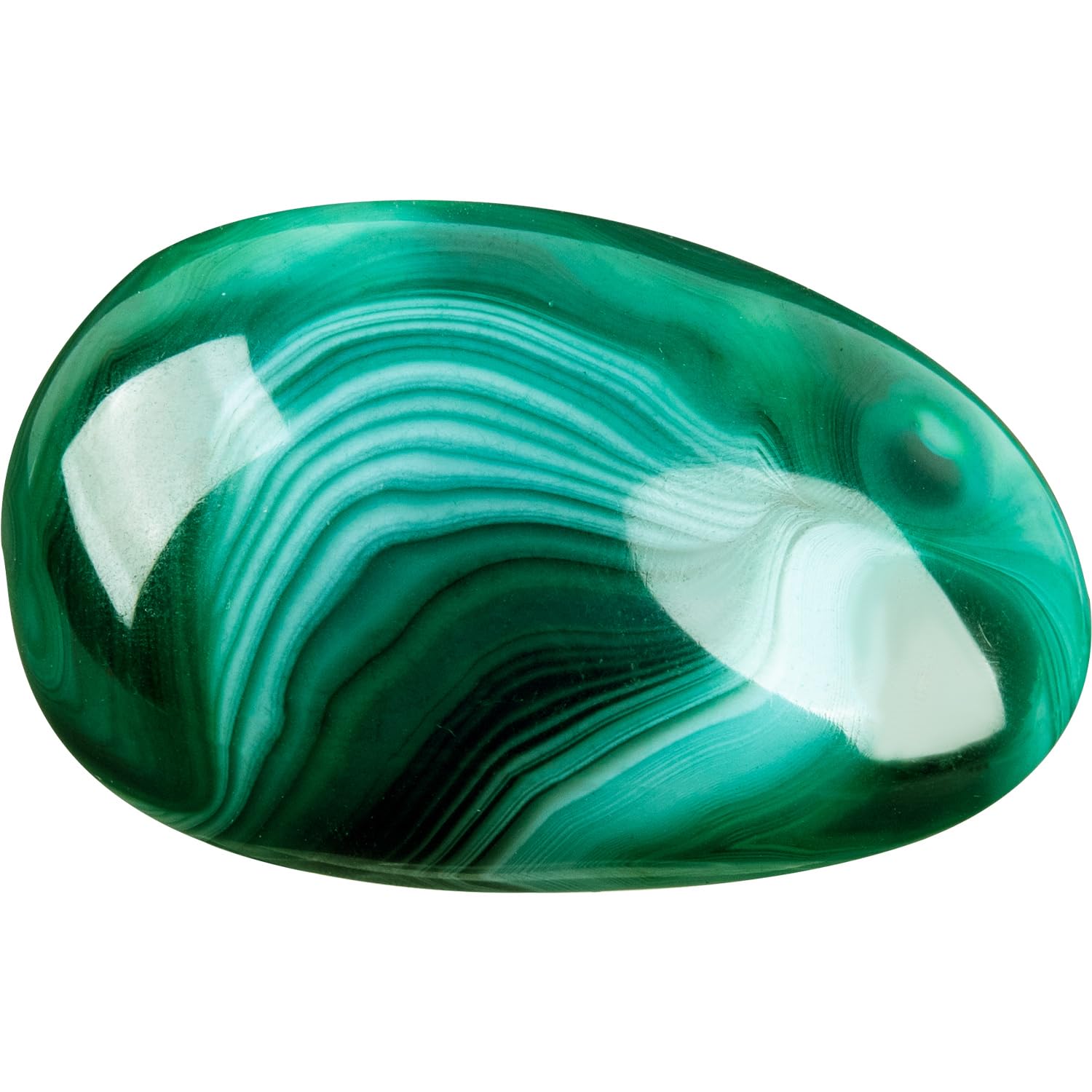June&Ann Green Agate palm stone with irregular shape, ideal for meditation.
