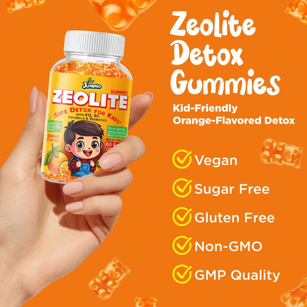 Chlorella ingredient in Juneno Zeolite Detox Gummies supports digestion.