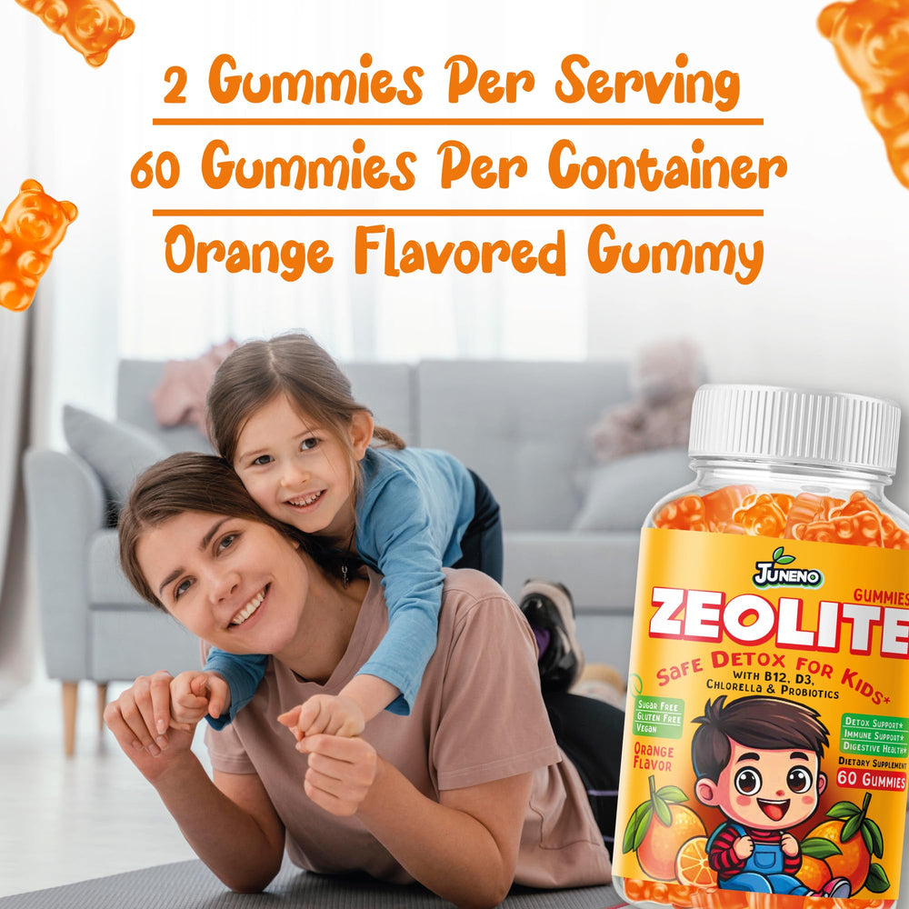 Vegan, non-GMO, gluten-free Juneno gummies with clean ingredients.