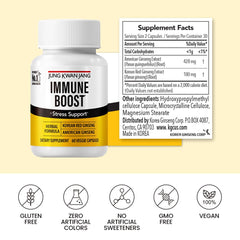 JUNG KWAN JANG Immune Boost capsules closeup illustrating convenient daily intake for vitality
